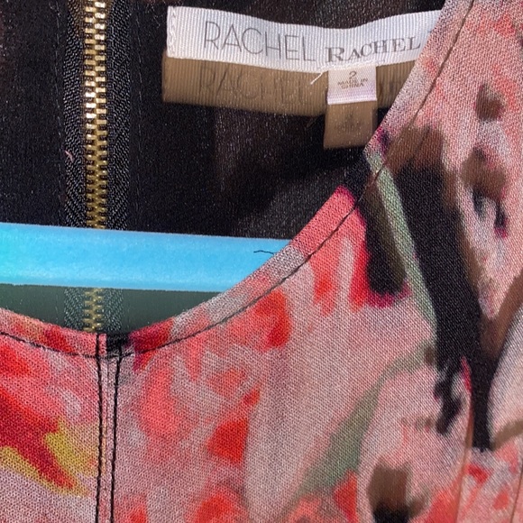 RACHEL RACHEL ROY Floral Print Sleeveless Mixed Media Knee Length Sheath Dress 2 - Picture 7 of 10